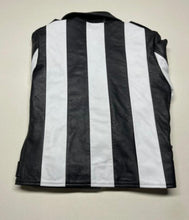 Load image into Gallery viewer, Women's Black & White Biker Leather Jacket. Real Soft Sheepskin leather jacket.