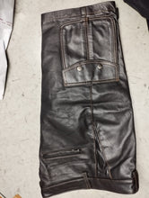 Load image into Gallery viewer, Men's Black Six Pockets leather Short. Real Soft Sheepskin leather Shorts & Briefs.