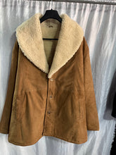Load image into Gallery viewer, Men's B-3 Brown Shearling Vintage Leather Jacket. Real Suede Leather & Real Fur Coat.