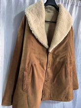 Load image into Gallery viewer, Men's B-3 Brown Shearling Vintage Leather Jacket. Real Suede Leather & Real Fur Coat.