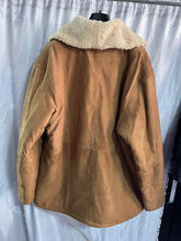 Load image into Gallery viewer, Men's B-3 Brown Shearling Vintage Leather Jacket. Real Suede Leather & Real Fur Coat.