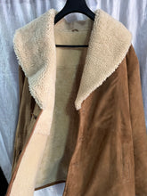 Load image into Gallery viewer, Men's B-3 Brown Shearling Vintage Leather Jacket. Real Suede Leather & Real Fur Coat.