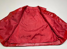 Load image into Gallery viewer, Women's & Girls New Motorbike Leather Vest. Real Soft Sheepskin Red Leather Vest.