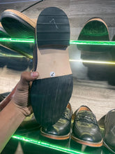 Load image into Gallery viewer, New Men's Maroon Dotted Formal Office Shoes. Real Leather Tuxedo Dress Shoes 10.