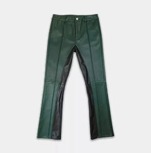 Load image into Gallery viewer, Men's Green Party Leather Jeans Style Pant| Genuine Lambskin Leather Biker Pant.