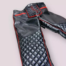Load image into Gallery viewer, New men's quilted biker leather pants. Motorcycle pants made of genuine soft lambskin 34