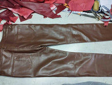 Load image into Gallery viewer, Men's New Black Biker Leather Pant. Real Lambskin Double Layered Leather Pant.