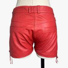 Load image into Gallery viewer, A Pair of 2 Women's Leather shorts. Real Soft Sheepskin Customized leather Shorts.