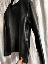 Load image into Gallery viewer, Men's & boys Olive Green & Black Premium Leather Hoodie. Real Soft Lambskin leather Hoody.