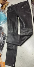 Load image into Gallery viewer, Men's New Black Biker Leather Pant. Real Lambskin Double Layered Leather Pant.
