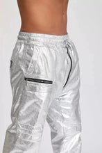Load image into Gallery viewer, New Men's Leather Silver Lambskin Sweat Pants. Real Soft Leather Joggers trousers 34