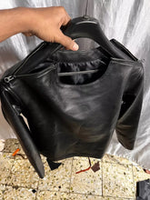 Load image into Gallery viewer, New Men's & Boys Black Leather Sweatshirt. Real Lambskin Leather Customized T-shirt.