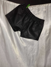 Load image into Gallery viewer, New Black leather Boxer shorts. Real Soft Sheepskin leather brief & underwear 34