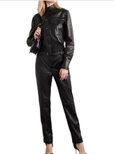 Load image into Gallery viewer, New Women's Motorcycle Leather Shirt| Real Soft Genuine Sheepskin Leather Jacket.