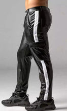 Load image into Gallery viewer, New Men's Leather Black Lambskin Sweat Pants. Real Soft Leather Motorcycle Jeans.
