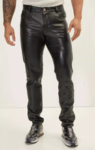 Load image into Gallery viewer, Mens New Police Leather Uniform. Real Soft Lambskin Leather Jacket & Pant.