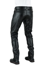 Load image into Gallery viewer, Men's New Quilted Biker Leather Pant. Real Soft Sheepskin Designer Leather Pant.