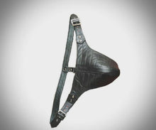 Load image into Gallery viewer, A pair of two Men's Black Double Layered Thong Jock. Real Leather Jockstraps.