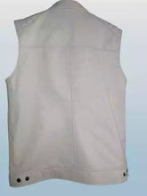 Load image into Gallery viewer, Men's New Motorbike Leather Vest. Real Soft Sheep Leather jacket| Free Shipping.
