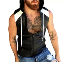 Load image into Gallery viewer, Smart mens best leather vest for motorcycle. Real Sheepskin Leather Biker Vests.