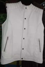 Load image into Gallery viewer, Men's New Motorbike Leather Vest. Real Soft Sheep Leather jacket| Free Shipping.
