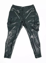 Load image into Gallery viewer, New Mens Drop Crotch Party Leather Pant. Real Soft Lambskin Black Leather Pant