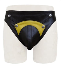 Load image into Gallery viewer, A pair of two Men's Black Stylish Brief. Real Soft Sheepskin Leather Underwears.