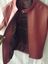 Load image into Gallery viewer, Mens & Boys Red Biker Leather T-Shirt. Real Soft Lambskin Casual Leather T-Shirt