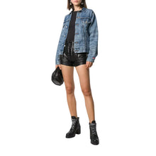 Load image into Gallery viewer, Women's New Biker Leather shorts. Real Soft lambskin Customized leather Shorts.