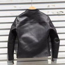 Load image into Gallery viewer, Men's Black Luxury Motorcycle Leather Jacket. Real Soft Lambskin Leather Jacket.