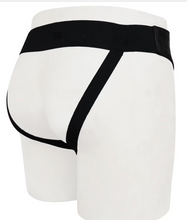 Load image into Gallery viewer, A pair of two Men's Black Stylish Brief. Real Soft Sheepskin Leather Underwears.