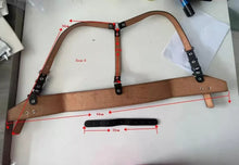 Load image into Gallery viewer, Adjustable Genuine Soft Leather Suspenders. Real Cowhide Suspender For Womens.
