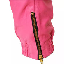 Load image into Gallery viewer, New Men's Leather Pink Lambskin Sweat Pants. Real Soft Leather Joggers trousers.