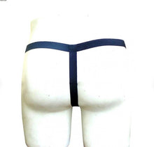 Load image into Gallery viewer, A pair of two Men's Red Double Layered Thong Jock. Real Leather Cow Jockstraps.