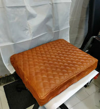 Load image into Gallery viewer, New Genuine Pet Leather bed cover. Real Lambskin Customized bed cover for Pets.