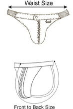 Load image into Gallery viewer, A pair of two Men's Studded Blue Thong Jocks. Real Soft Sheepskin Leather Briefs