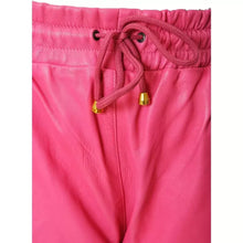 Load image into Gallery viewer, New Men's Leather Pink Lambskin Sweat Pants. Real Soft Leather Joggers trousers.