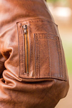 Load image into Gallery viewer, Men's Fur Collared Motorcycle Leather jacket. 2023 Real Sheep Skin Biker Jacket.