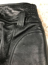 Load image into Gallery viewer, Mens Black Motorcycle Leather Pant. Real Soft Cowhide Leather Padded Biker Pant.
