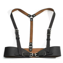 Load image into Gallery viewer, Adjustable Genuine Soft Leather Suspenders. Real Cowhide Suspender For Womens.