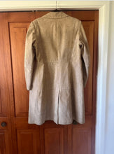 Load image into Gallery viewer, Mens Western Style Tan Suede Leather Long Coat. Real Sheepskin Suede.