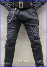 Load image into Gallery viewer, New Black Real Lambskin Leather Quilted Pant. Motorbike Biker Rider Jeans Style Mens Pant
