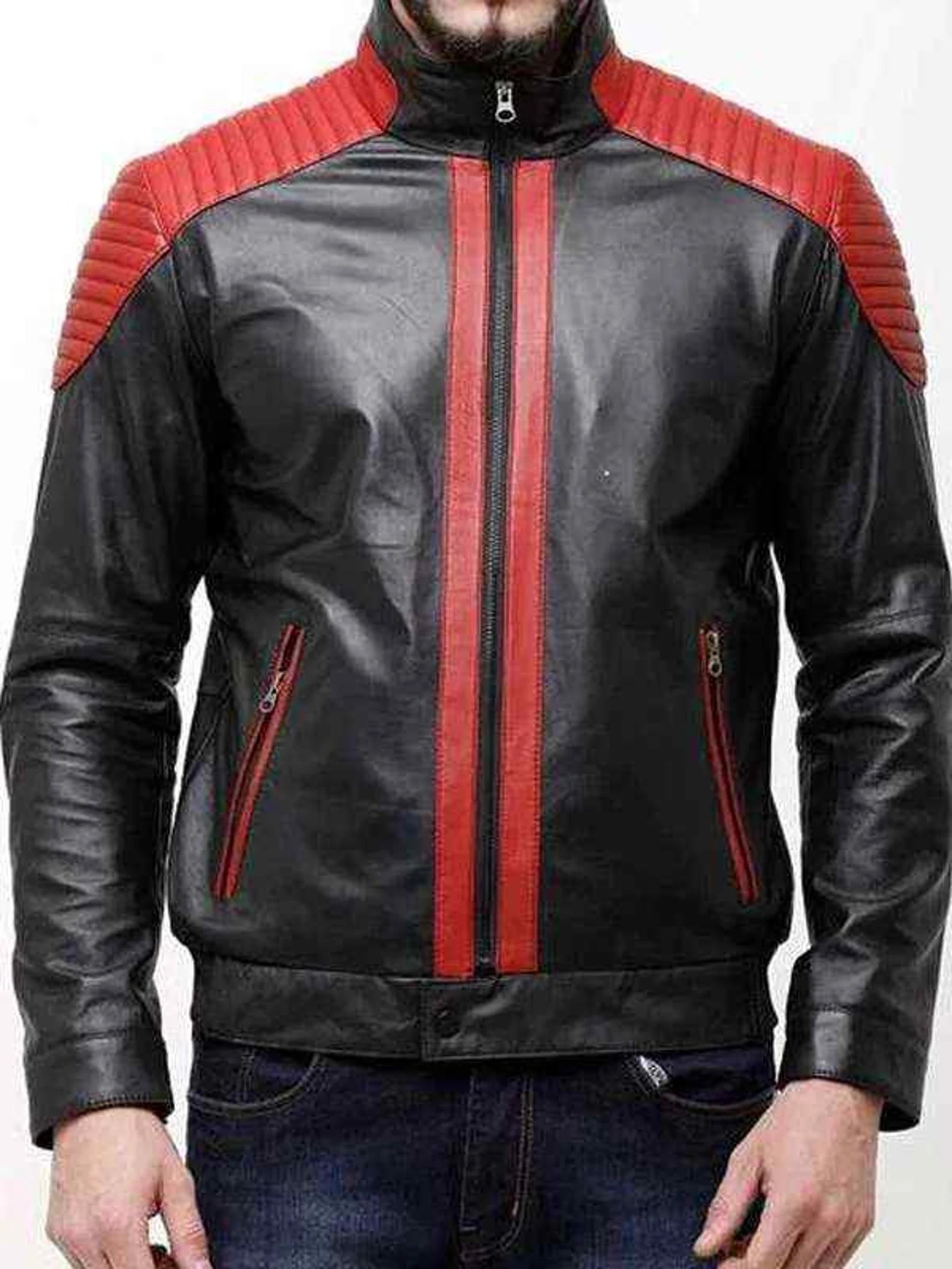 Quilted Black Leather Jacket for Men Black Rider Biker Lambskin Jacket hotsell Soft Leather Casual Jacket for Mens