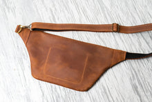 Load image into Gallery viewer, New Handmade Leather Belt-Bag, Waist-Bag, Hip-Bag, Crossbody, Fanny Pack, Bumbag
