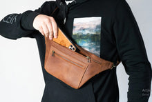 Load image into Gallery viewer, New Handmade Leather Belt-Bag, Waist-Bag, Hip-Bag, Crossbody, Fanny Pack, Bumbag
