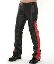 Load image into Gallery viewer, Men&#39;s Hollywood Style Quilted Biker Leather Pant. Real Soft Lambskin Leather Pant
