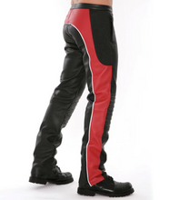 Load image into Gallery viewer, Men&#39;s Hollywood Style Quilted Biker Leather Pant. Real Soft Lambskin Leather Pant
