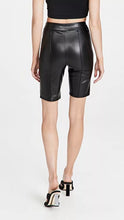 Load image into Gallery viewer, New Womens black leather shorts. Real Soft lambskin Bermuda style leather Shorts
