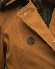 Load image into Gallery viewer, Women&#39;s New Trench Suede Leather coat. Real Soft Suede Leather Brown Long Coat.
