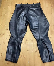 Load image into Gallery viewer, Men's Black Biker Leather Pant. Real Cowhide leather with Sheepskin lining Leather Double Layered Pant
